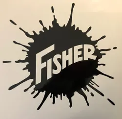 Fisher Snowplow Decal Sticker 10” Black Truck Replacement Logo Winter Snow.