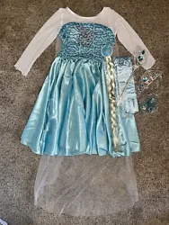 Frozen Elsa Blue Dress Costume Jerris Apparel Boutique 120 / 5T New 7pc Set Kid. New with original packaging only taken...