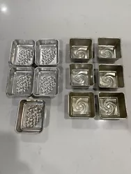 Vintage Lot of 11 Metal Aluminum Mini Cake Jello Molds Baking, Tart Tins, Soap. Condition is Used. Shipped with USPS...