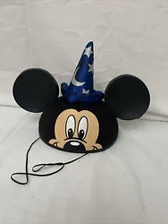 Disney Parks Mickey Mouse Ears Fantasia Hat Sorcerer Wizard Plush with the name Andrew in the back