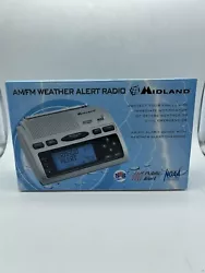 Midland Deluxe AM/FM Digital Weather Alert Radio Alarm Clock Storm Warning WR300.