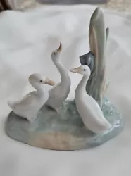Vintage NAO by Lladro Group of 3 Ducks Geese Porcelain Figurine  NAO Handmade by Lladro Group of Three Ducks Retired...