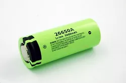 Batterie rechargeable efficace Panasonic 26650A Li-ion Li-ion 3.7V 5000mAh mesures diamètre 26 mm longueur 65 mm Temps...