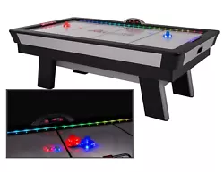 This classic arcade-style air hockey table features a 120V motor for maximum air flow creating consistent puck action....
