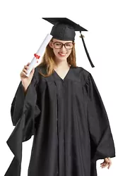 Then get this unisex black graduation gown with the matching square graduation cap by GradWYSE and you’re ready for...