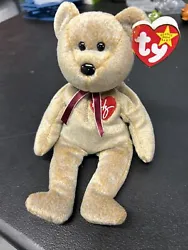 TY Beanie Baby - 1999 SIGNATURE BEAR (8.5 inch) - Stuffed Animal Toy Retired.
