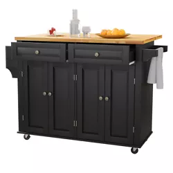 【Spacious storage space 】Our kitchen trolley consists of 2 utility drawers, a spice rack, a towel bar and 2 large...