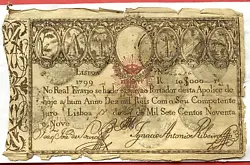 Billet Portugal - 10 000 Reis 1799 - KM:41b Pick 13 - TB