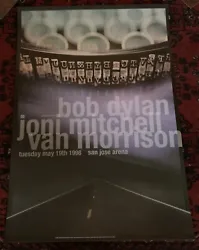 BOB DYLAN JONI MITCHELL VAN MORRISON 1998 SAN JOSE Concert poster BGP191 17”x24.5” MintBY SAN FRANCISCO ARTIST REX...