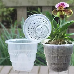 Quantity:1 Orchid Pot. Breathable clear pots with holes are perfect for plants whose roots require sunlight and air....