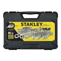 Model STMT71651. Stanley 85-Piece 1/4 in. Blow Molded Carry Case. Drive 3 in. Extension Bar. Drive 6 in. Drive Pear...
