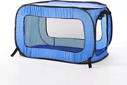 Portable pop up dog crate is great for travel, camping or hiking.