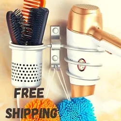 Material: aluminium. Basket Wall Mounted Storage Shelf Hair Comb Brush Plug Holder Bathroom Accessories. Due to the...