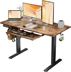【Sturdy & Stable Tray】Our standing desk with keyboard tray can save space, you can comfortably accommodate your...