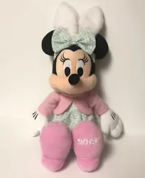 Disney Collection Minnie Mouse Plush 2018 Pink Green W/ Bunny Ears NEW W/ Tags. See pictures, any questions please ask....