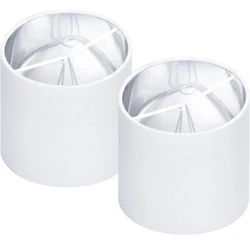 Clip-on Small Lamp Shades for Table Chandelier Wall Lamp,Set of 2, White.