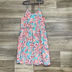 Lush Dress Med. Pink Flower Womens.