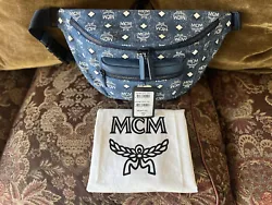 MCM Fursten Large Denim Belt Bag. Condition is New with tags. Shipped with USPS Priority Mail.