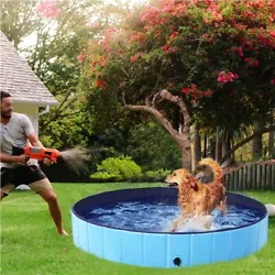 🐕【Durable PVC material】: This pet pool is made of high-quality PVC and MDF boards. The anti-skid bottom of the...
