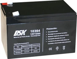 DSK 10364 - Batterie au plomb scellée AGM Gel 12V 12Ah. Sil casse, le gel ne se renverse pas. Batterie plomb AGM avec...