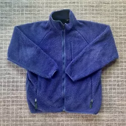 Mens Vintage Patagonia Deep Pile Fleece Jacket Retro X Blue Size XL. In great used condition.