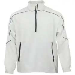 Free Swing Peached Half-Zip Windbreaker Pullover. 100% micro-polyester peached twill with Teflon finish for ultimate...