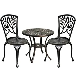Durable and Attractive: Crafted of cast aluminum that lasts for years of outdoor use. The charming pattern give the...
