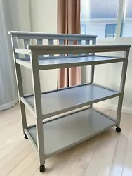 Delta Children Flat Top Changing Table with Wheels, WITHOUT Changing Pad &Belt.. L 38in x W 18in x H 40in