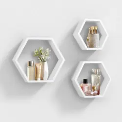 ❤ahdecor Premium Hexagon Floating Shelves. Fabric Type ❤ Premium Hexagon Floating Shelves. They also can be a...