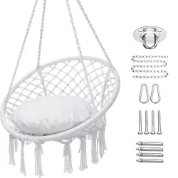 The chair hammock can be widely used, such as bedroom,living room, balcony, patio, garden, patio, etc. Its the perfect...