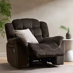 Includes: One (1) Recliner. Fabric Composition: 100% Polyester. Material: Fabric. Leg Material: Plastic. Assembly...