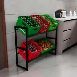 SPACE-SAVING ORGANIZATION: The beverage crate holder is suitable for common beverage crates, boxes and crates. In the...