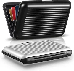 RFID Blocking Against Credit Card Theft. High grade plastic wallet with aluminum shell. 1pc Credit Card Holder Case...