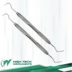 Knurled handle design makes for a strong non-slip grip during inspecting hard to reach places along patient’s teeth...