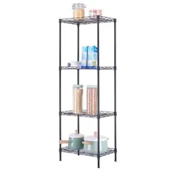 The 4-Layer Plastic Coated Iron Shelf provides a perfect solution for organizing or displaying accessories, makeup...