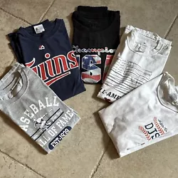 Get ready for the game with this set of 5 baseball-themed t-shirts, featuring logos from the Hall of Fame, Twins, and...