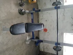 weight bench with weights. with punching bag only used few times no longer needed 