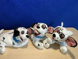 Condition is New. DISNEY PLUSH MINI BEANBAG. -2 with 101 Dalmatian collars.