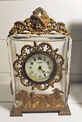 This is a beautiful clock that displays great. Very clean and well cared for. The glass case is perfect. The porcelain...