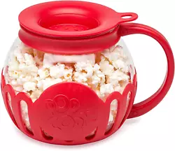 Ecolution Original Microwave Micro-Pop Popcorn Popper, Borosilicate Glass, 3-in-1 Silicone Lid, Dishwasher Safe, BPA...