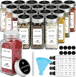 The clear glass gives you a clear spice look and you can check the contents of the jar directly, whats inside and how...
