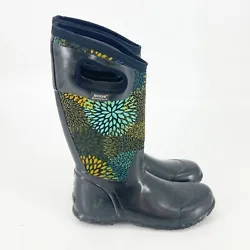 Bogs North Hampton Women’s Floral Tall Rain Snow Muck Boots Size 7. Preowned. See photos T3