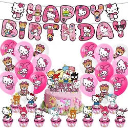 Easy to inflate: just add helium. Decorations: Ideal Hello Kitty & Friends decorations for kids, families. The banner...