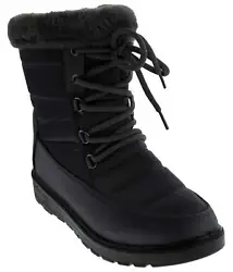These chic lace up quilted boots add a nice touch of flair to any winter wardrobe. The faux fur inside will keep your...