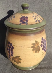Julie Ueland Grapevine Pottery COOKIE JAR 2002 11