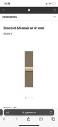 Bracelet Apple watch milanais officiel Apple Taille 40mm compatible 41 et 38mm En parfait état , très peu porter ....