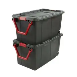 The grooved lid design and keyholes provide options for tie-downs to simplify transportation, and keep totes in place...