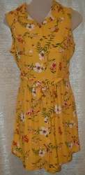 Style: Sleeveless, Button Front, Stretchy, Shirt Dress. Sizes: XS ( 1), S (3-5), L (11-13), XL (15-17), 2XL (19).