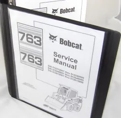 Publication # 6900091. revised 06/97. BOBCAT 763 763F. Complete service manual for Bobcat Skid Steer loaders w/ the...