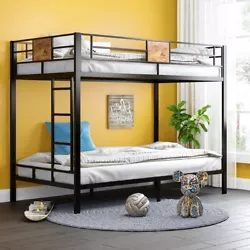 Sha Cerlin Metal Twin Size Bunk Beds Frame with Stairs.